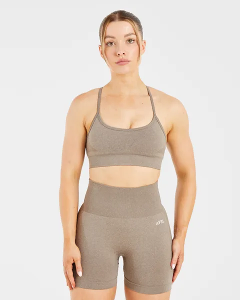 Empower Seamless Sports Bra – Taupe Marl