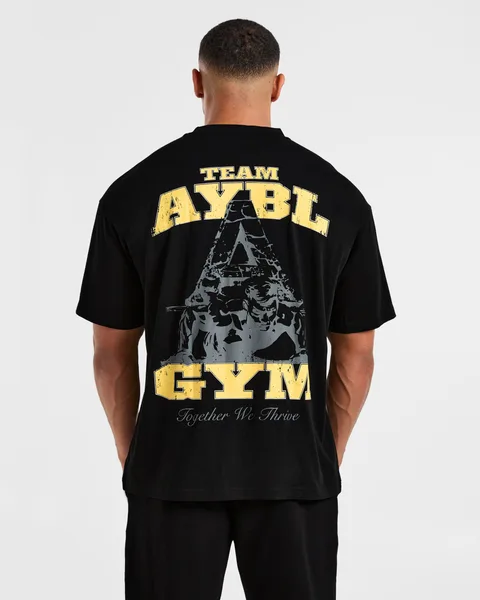Team AYBL Oversized T Shirt – Black/Yellow