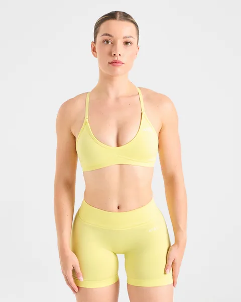 Adapt Seamless Strappy Sports Bra Spring Geel