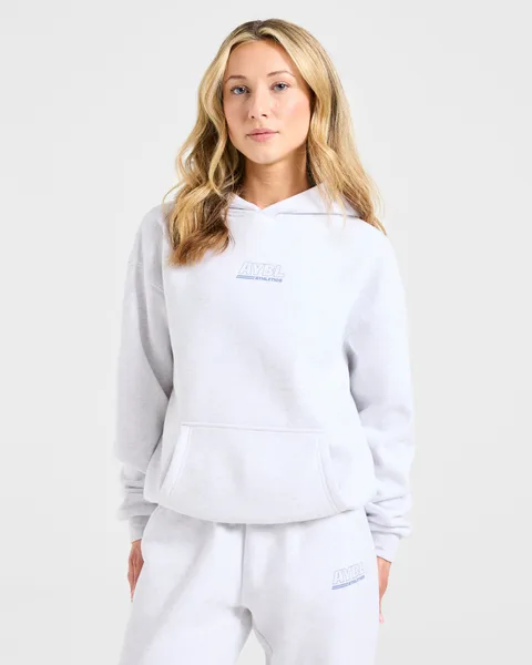Athletics Track Oversized Hoodie Heather Grijs/Slate