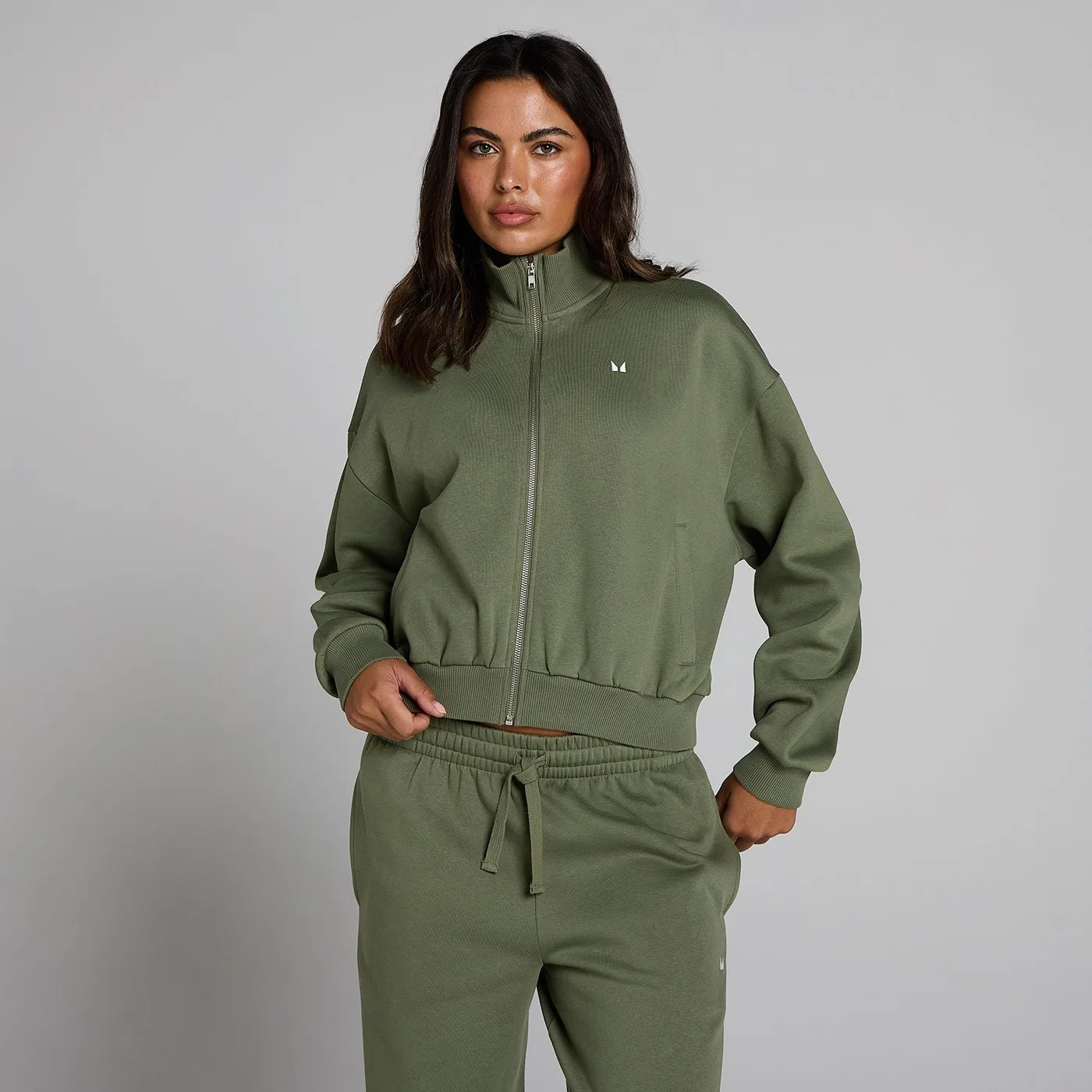 MP Damen Basics Bomberjacke mit Reißverschluss – Washed Olive