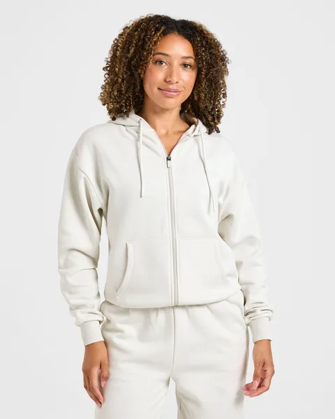 Lifestyle Oversized Zip Up Hoodie – Off