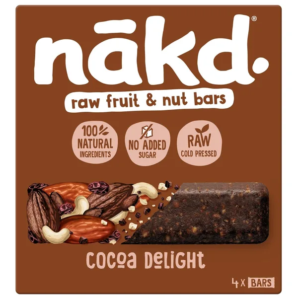 Cocoa Delight Fruit & Nut Bars 4 servings