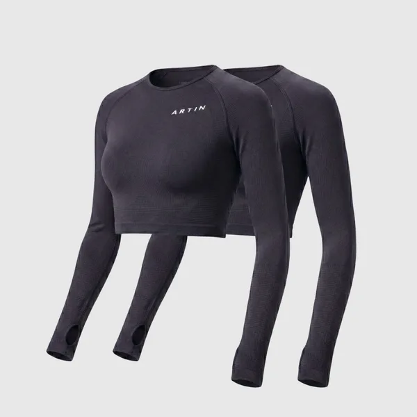 2-pack Seamless Long Sleeve Crop Top