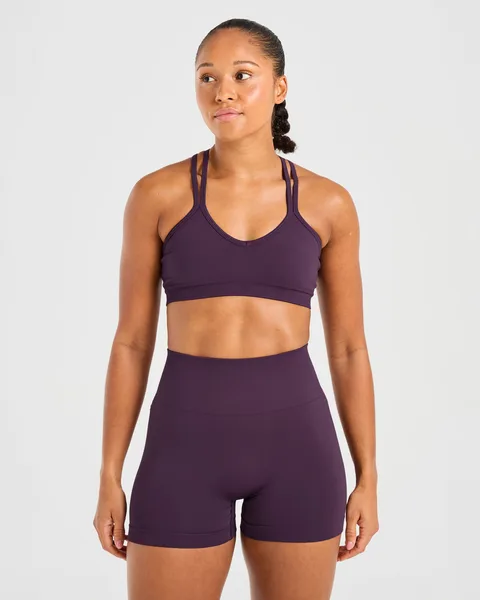 Power Seamless Sports Bra – Grape Wine
