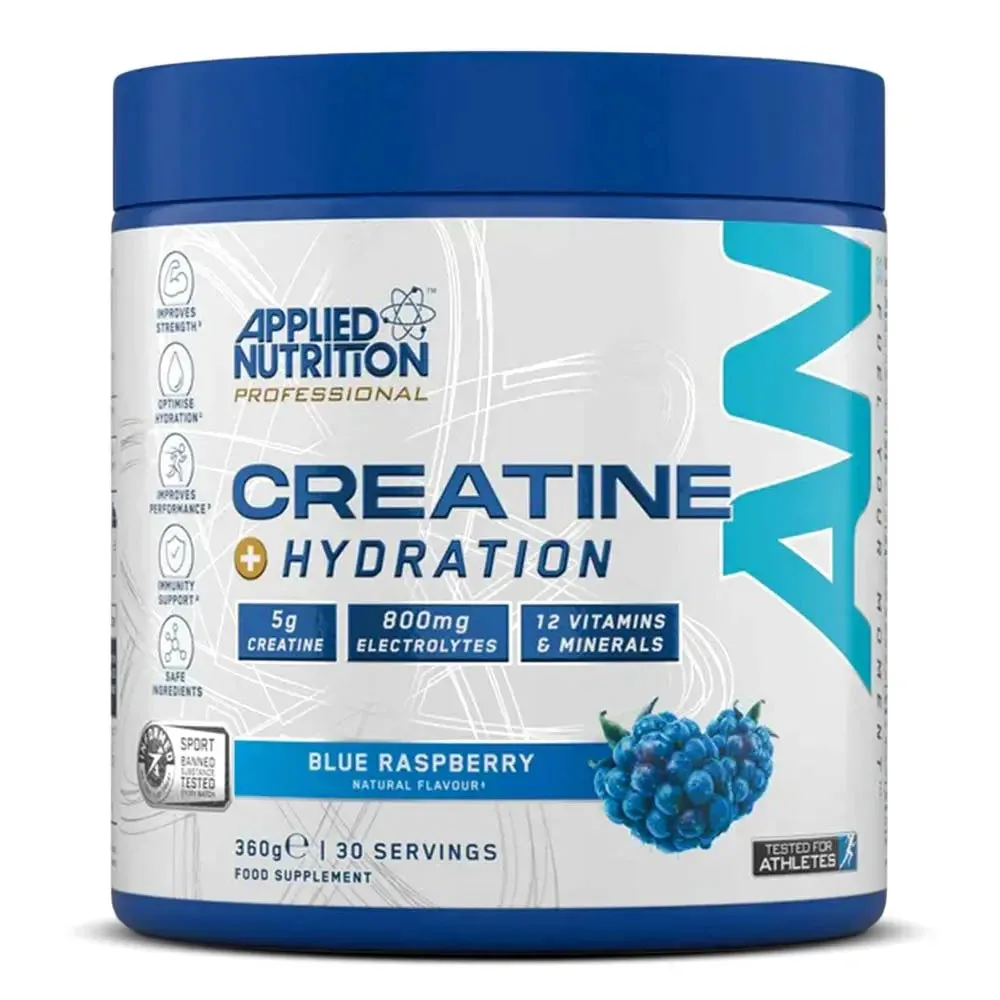 Creatine + Hydration, Blue Raspberry, 360g