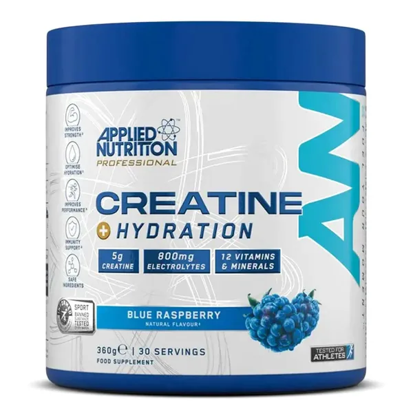 Creatine + Hydration, Blue Raspberry, 360g