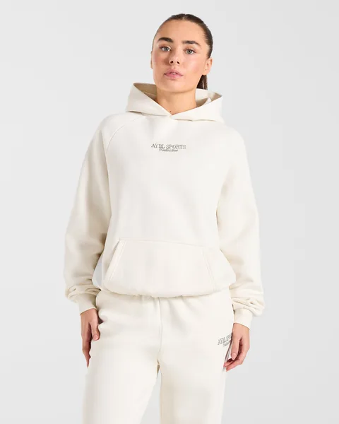 Sports Collective Oversized Hoodie Off Wit/Groen