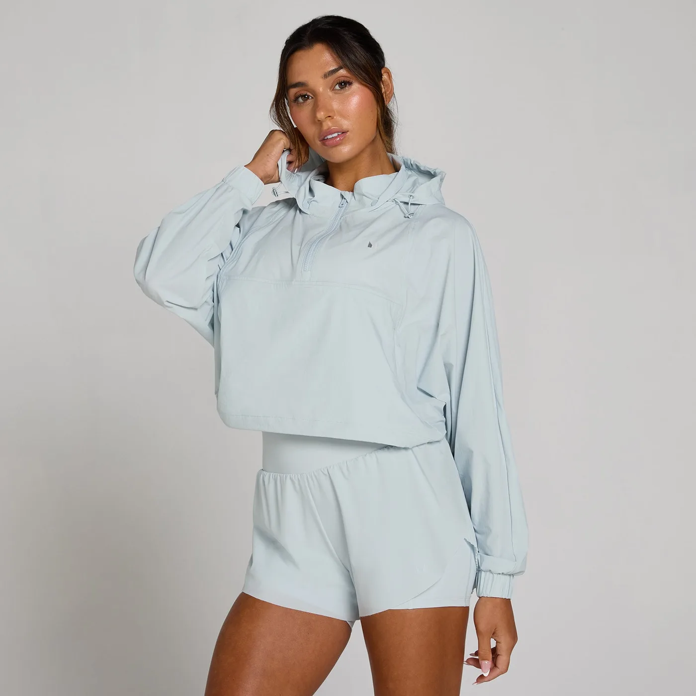 MP Damen Tempo Ultra 1/4 Zip Woven Jacke – Blue Aura – L