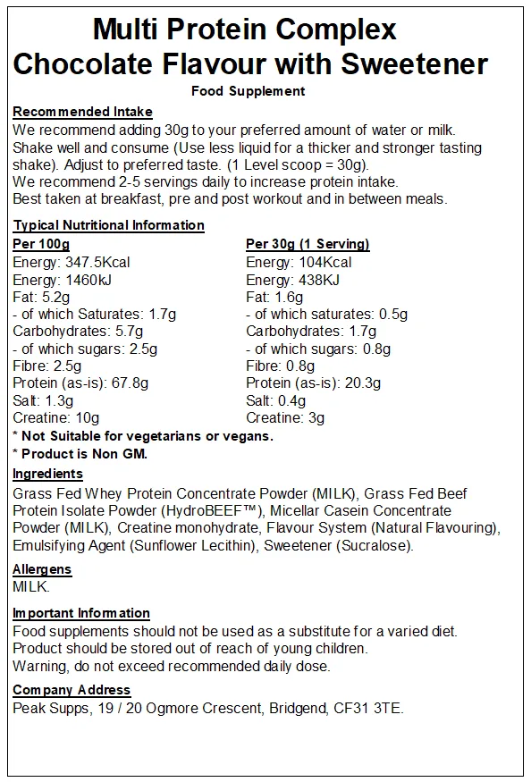 Multi Protein Complex Powder
