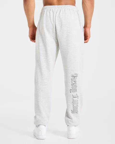 Heavy Lifting Gothic Oversized Joggers – Grey Marl