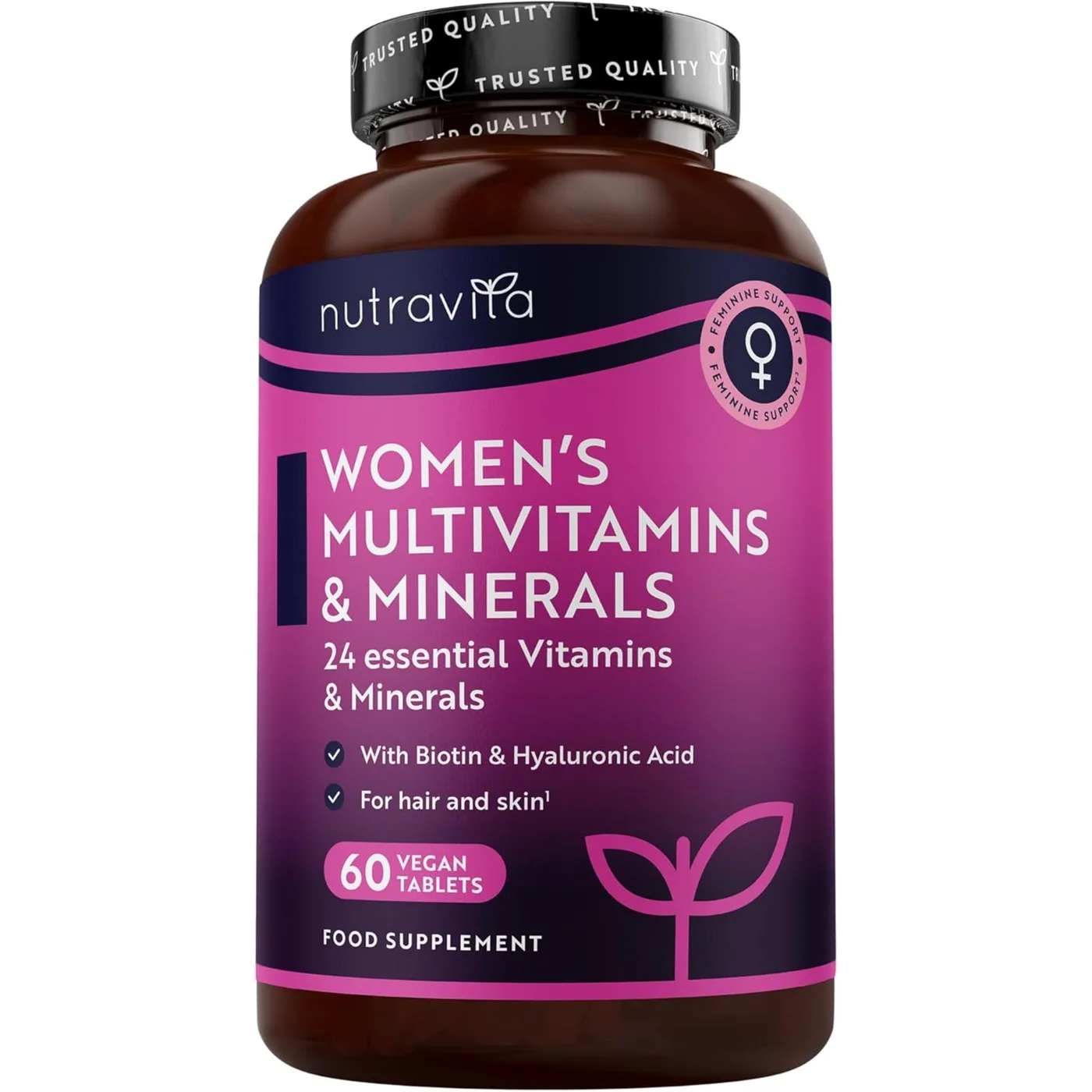 Multivitamin Tablets for Women with Hyaluronic Acid – 60 Vegan Tablets