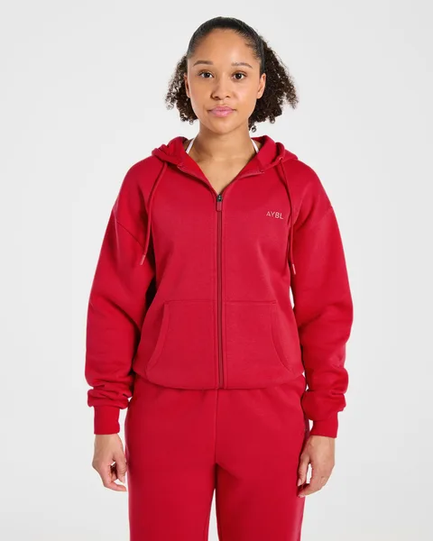 Lifestyle Oversized Zip Up Hoodie –