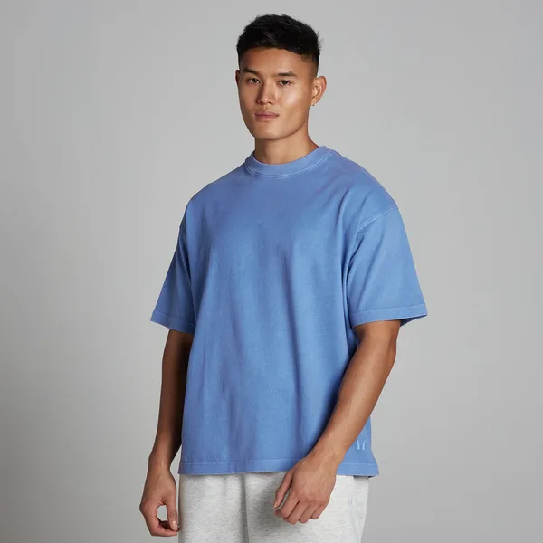 MP Heren Gewassen Oversized Katoenen T-Shirt Korenbloemblauw L