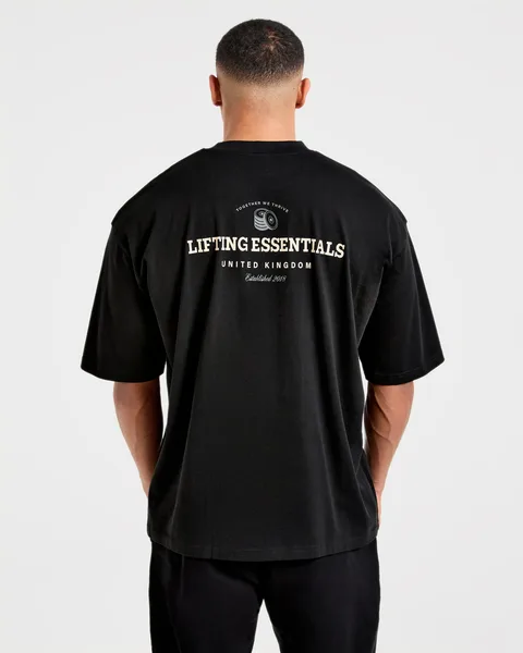 Apex Lifting Essentials Oversized T Shirt Zwart/Crème