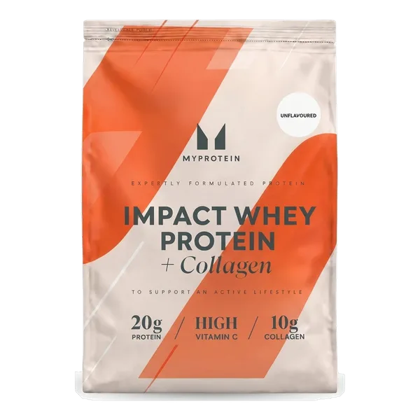 Impact Whey Protein Powder – Unflavoured + Collagen – 3450g