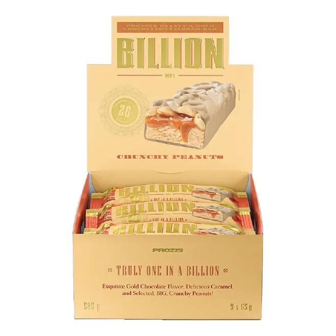 Billion Eiwitreep Pinda Gold Chocolate x 9