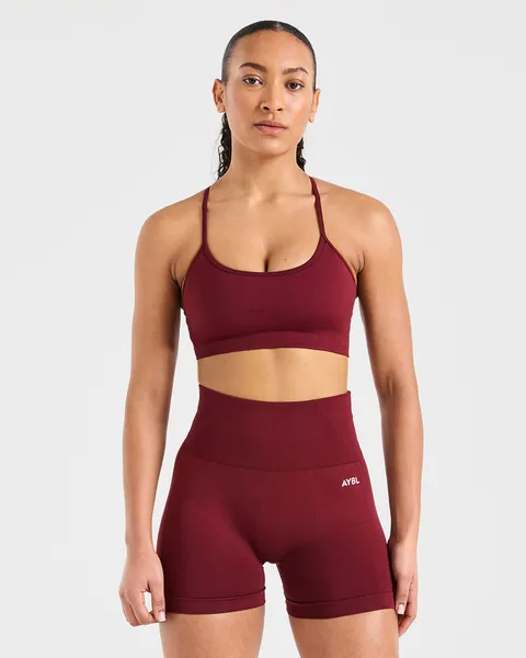Empower Seamless Sports Bra – Red Wine