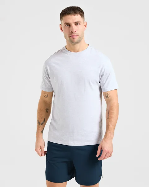 Essential T Shirt – Light Grey Marl