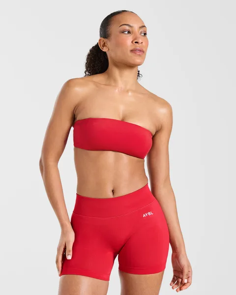 Essential Bandeau Sports Bra – Raspberry