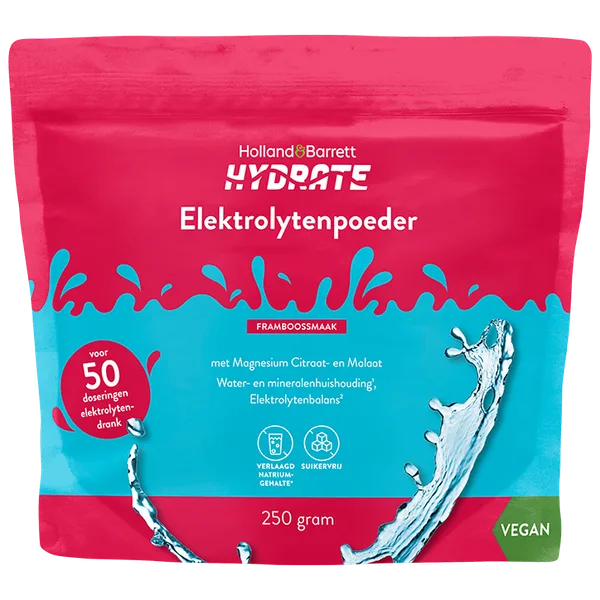 Hydrate Elektrolytenpoeder Framboossmaak