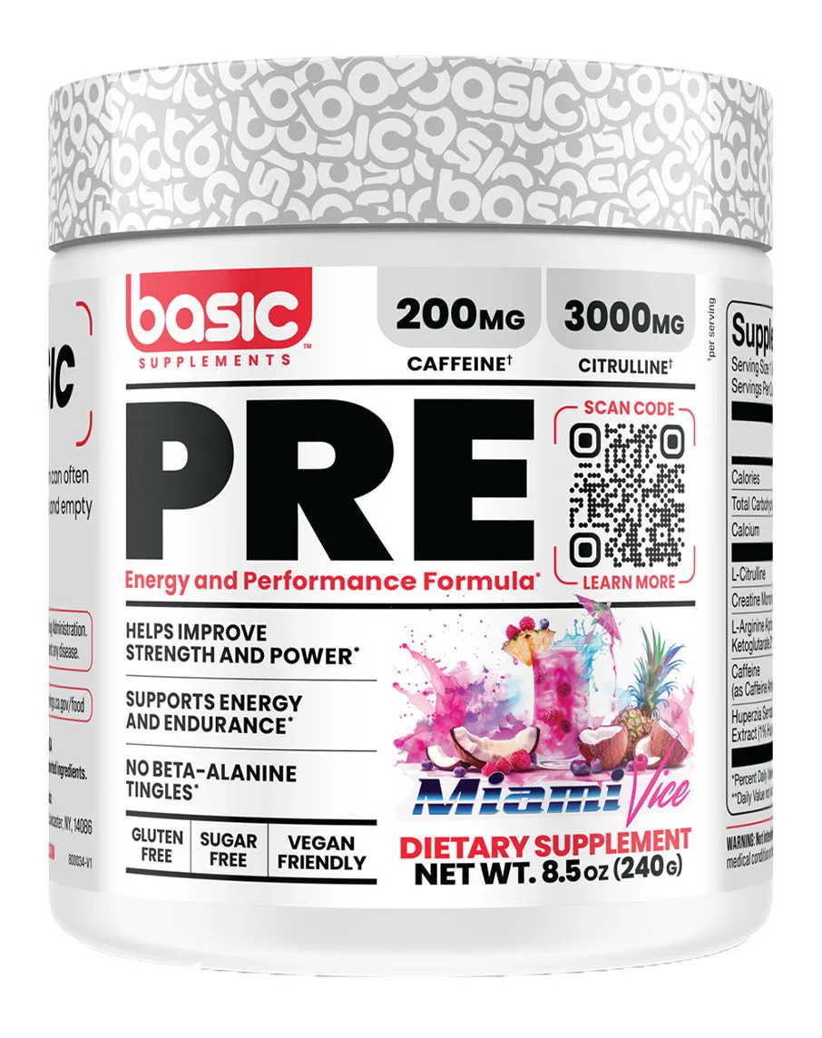 Basic Pre Workout – Miami Vice 30 Serves