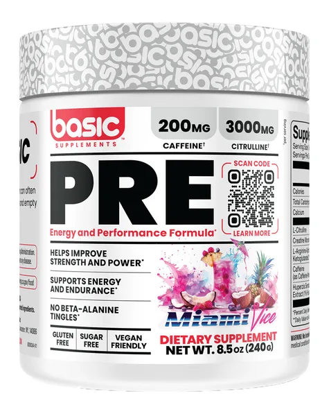 Basic Pre Workout – Miami Vice 30 Serves