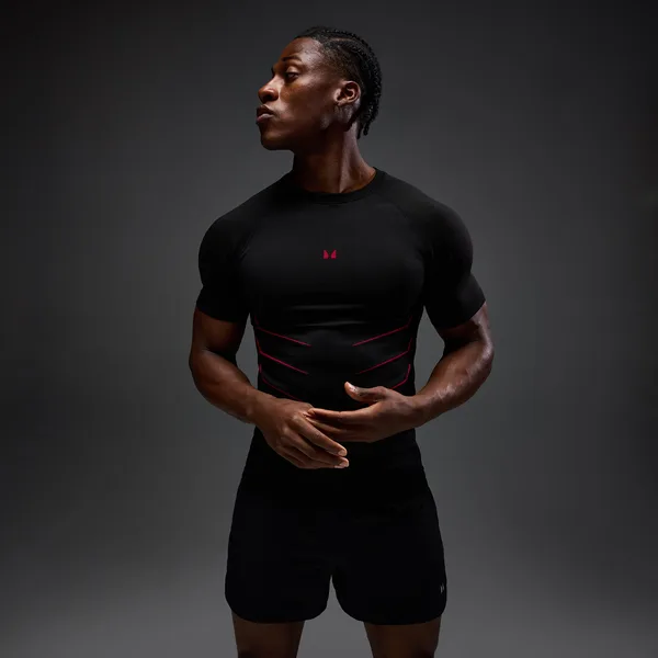 MP Men's Hero Muscle Fit Seamless T-Shirt Gewassen Zwart/Hero L