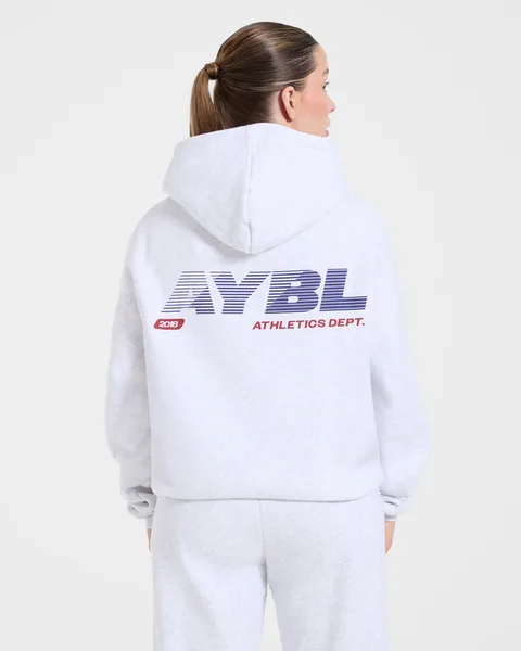 Athletics Dept Oversized Hoodie – Grey Marl