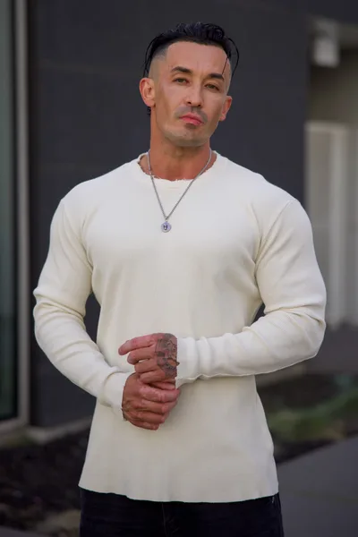 8094 Tailored Waffle Longsleeves