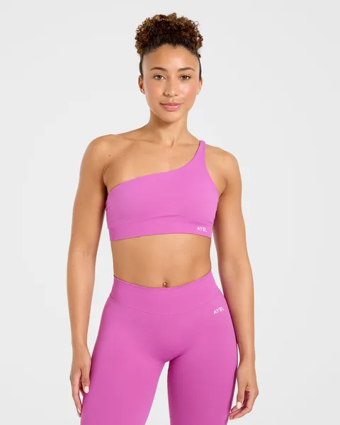 Enhance Seamless One Shoulder Sports Bra Summer Violet