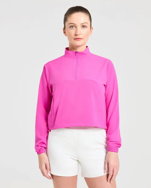 Run 1/2 Zip Jacket Vibrant Magenta