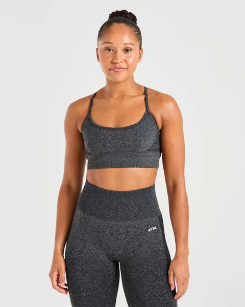 Empower Seamless Sports Bra – Black Marl