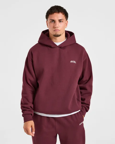 Essential Oversized Hoodie Burgundy