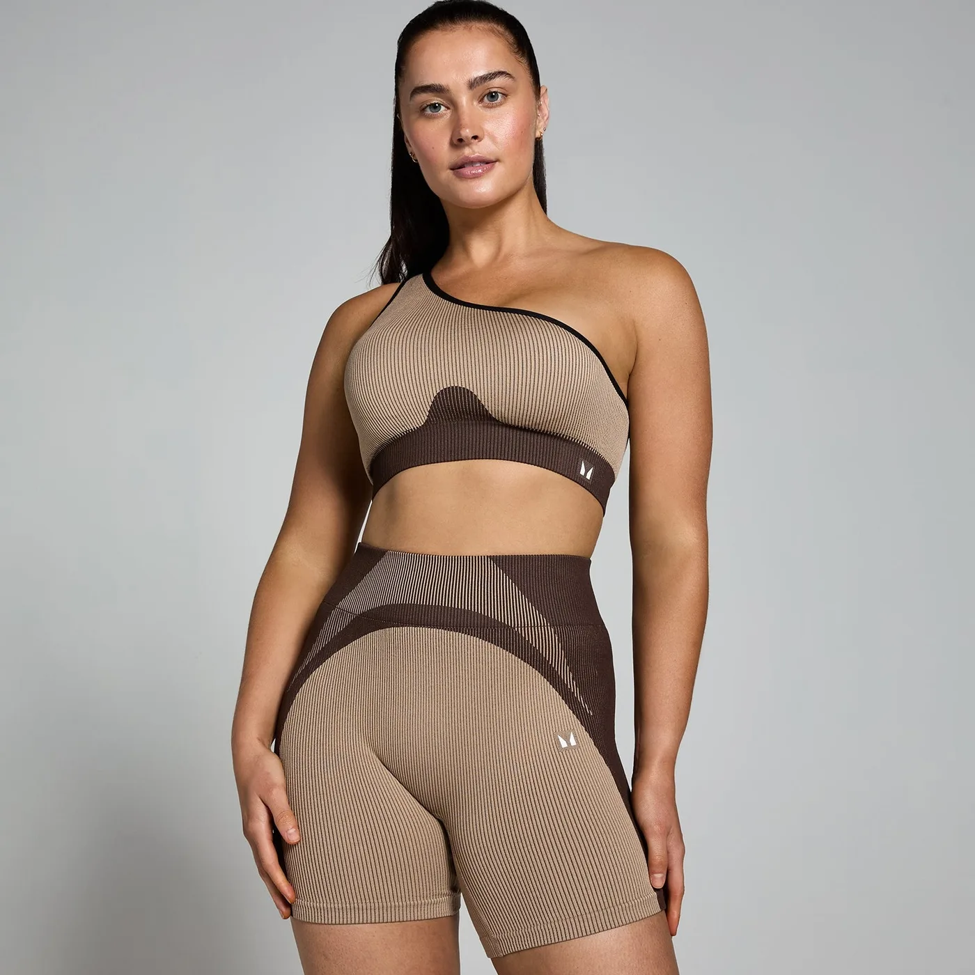 Damen Contrast Rib Nahtloser Sport-BH