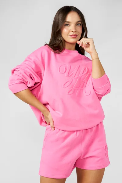 W5129 Emblem Embossed Crewneck