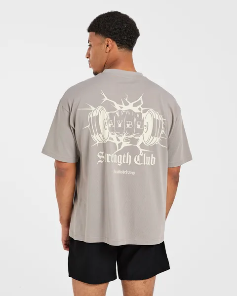AYBL Strength Club Oversized T Shirt – Fog