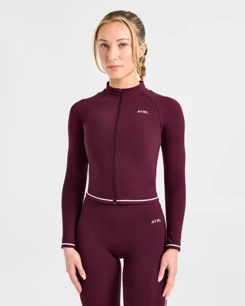 Form Zip Up Jacket – Deep Mulberry