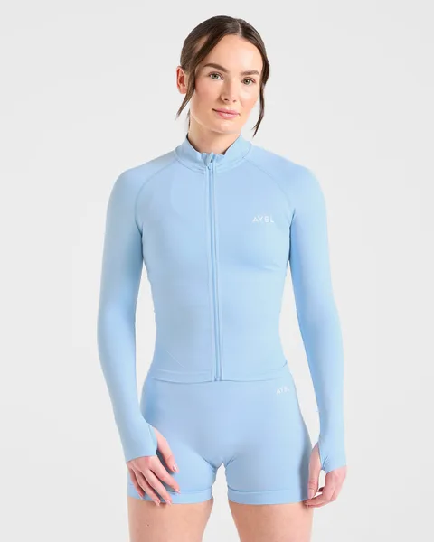 Empower Seamless Full Zip Jacket Sky