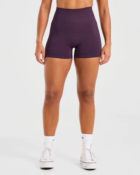 Power Seamless Shorts – Grape Wine