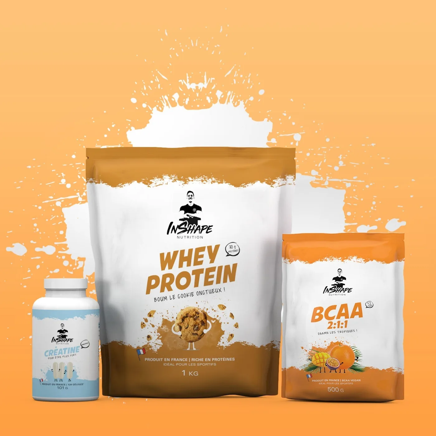 Pack Musculation (Whey, Créatine, BCAA)