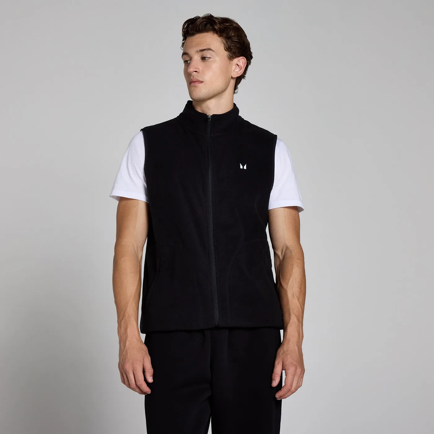 MP Herren Fleece-Weste Schwarz S