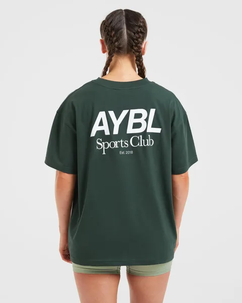 AYBL Sports Club Oversized T Shirt – Forest