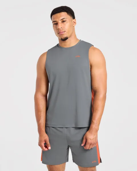 Active Vest – Charcoal/Orange
