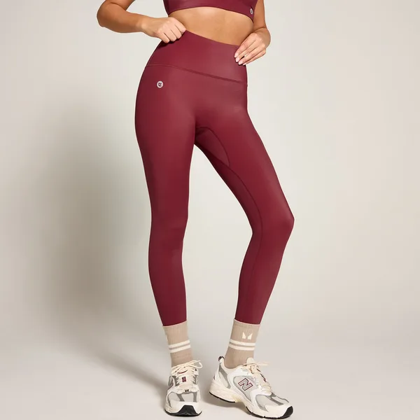 MP X Tatiana glanzende legging met hoge taille Wijnrood L