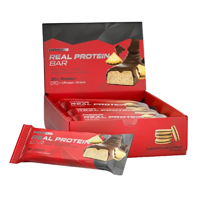 Real Barrita proteica Chocolate blanco frambuesas x 8
