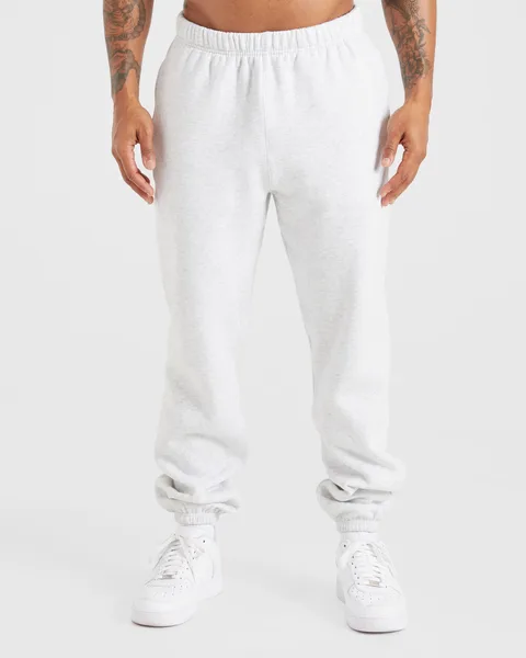 Essential Oversized Joggers – Grey Marl