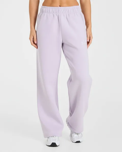 Varsity 2.0 Oversized Straight Leg Joggers Lilac