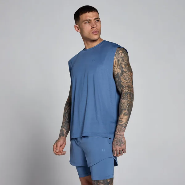 MP Men's Hybrid Oversized Mesh Tank Slate L