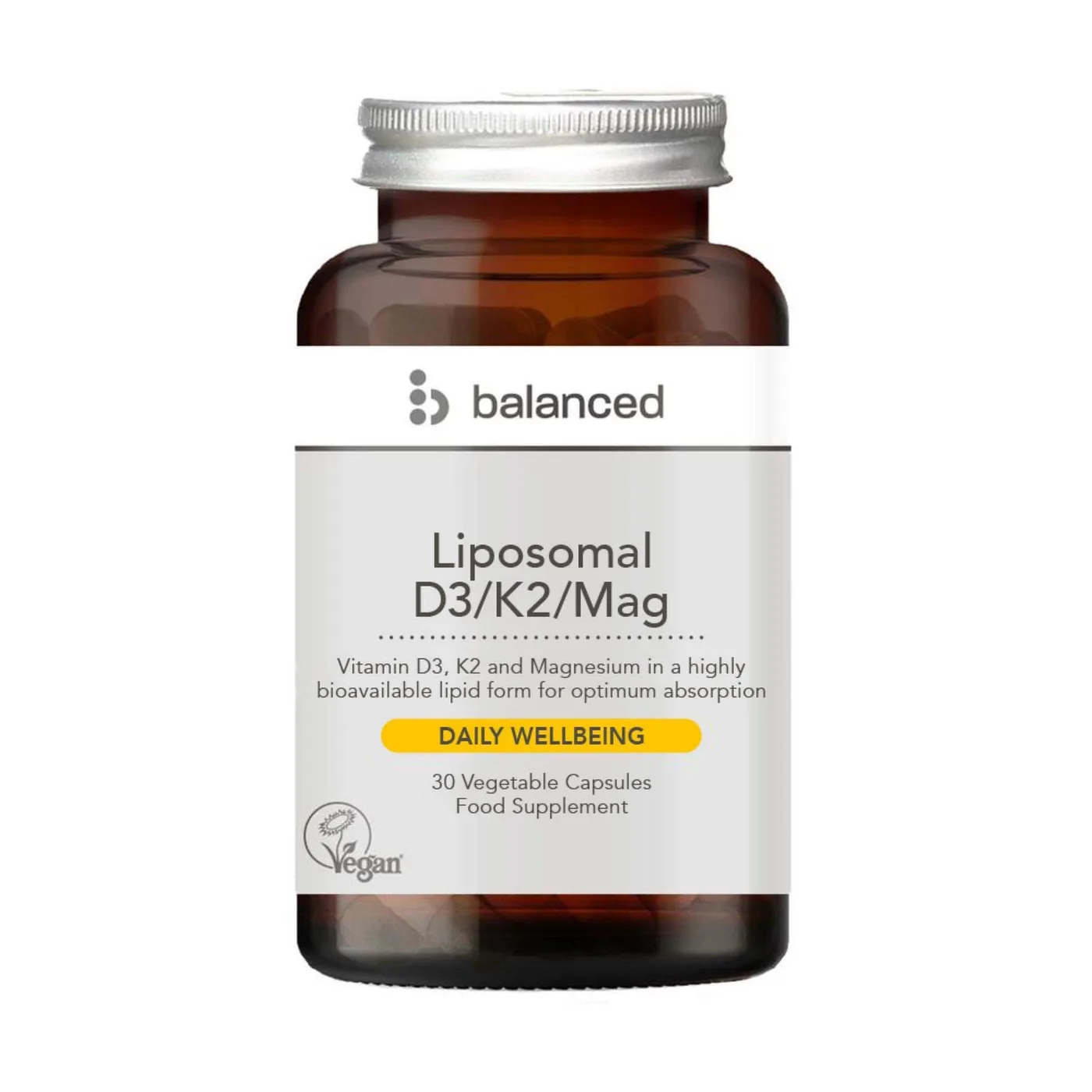 Liposomal D3/K2/Mag 30 veggie capsules